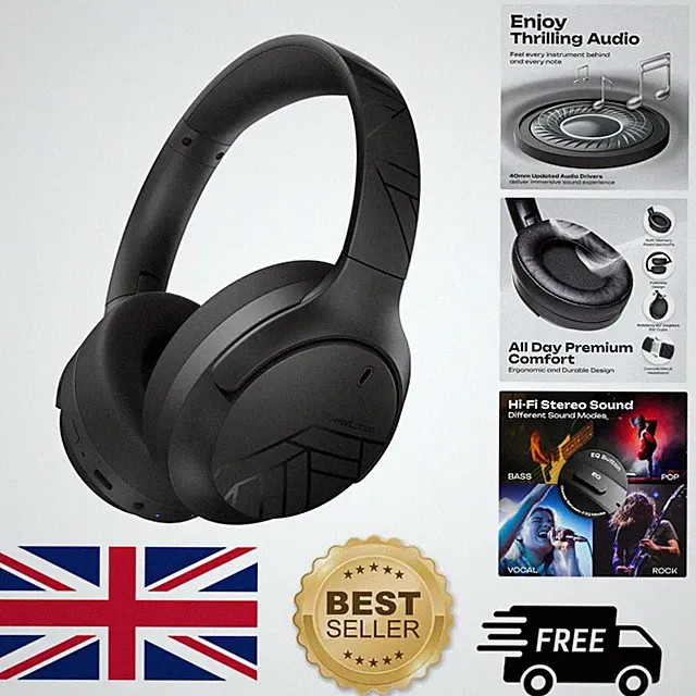 Kabellose Over-Ear Kopfhörer mit 60h Spielzeit & aktiver Geräuschkontrolle