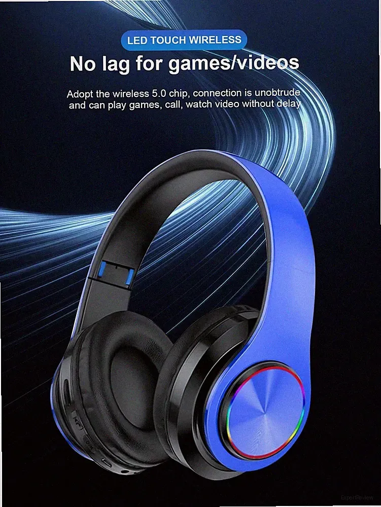 Kabellose RGB Gaming Kopfhörer mit HiFi Sound und tiefen Bässen Billig24