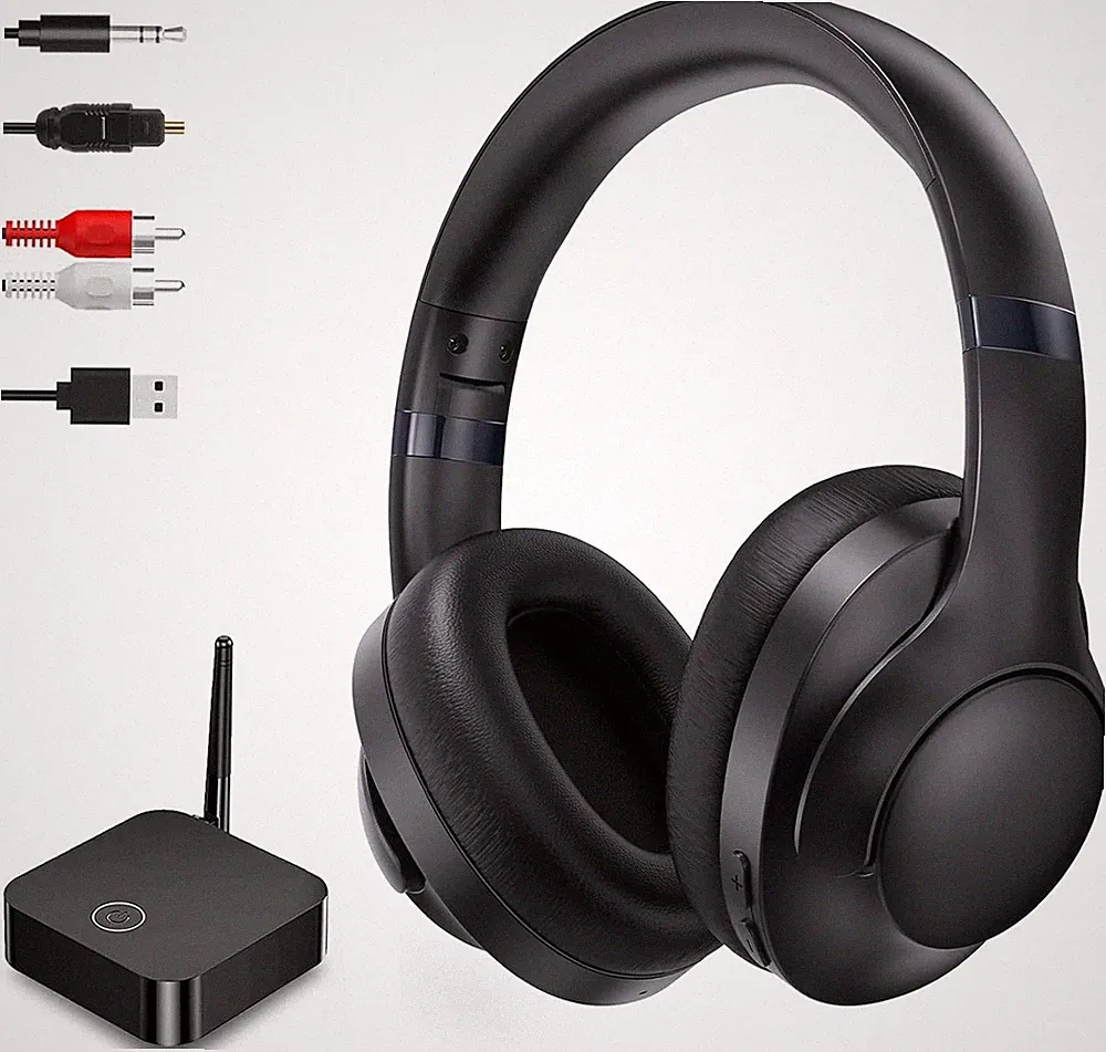 Kabellose TV Kopfhörer Over-Ear 196 Fuß Reichweite Hi-Fi