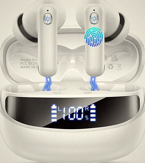 Kabelloser Kopfhörer Bluetooth 50 Std Spielzeit In Ear HiFi LED Anzeige IP7