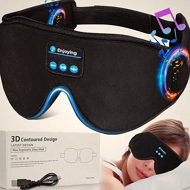Kabelloses Bluetooth-Kopfhörer-Headset mit Schlafmaske, für Musik, Sport, GB