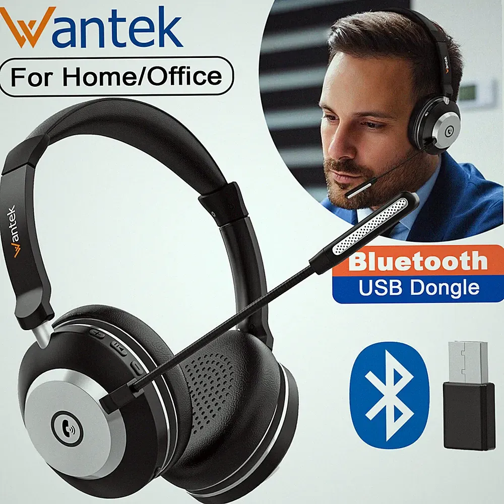 Kabelloses Kopfhörer mit Mikrofon USB-dongle Bluetooth Headset für PC/Mac/Handys