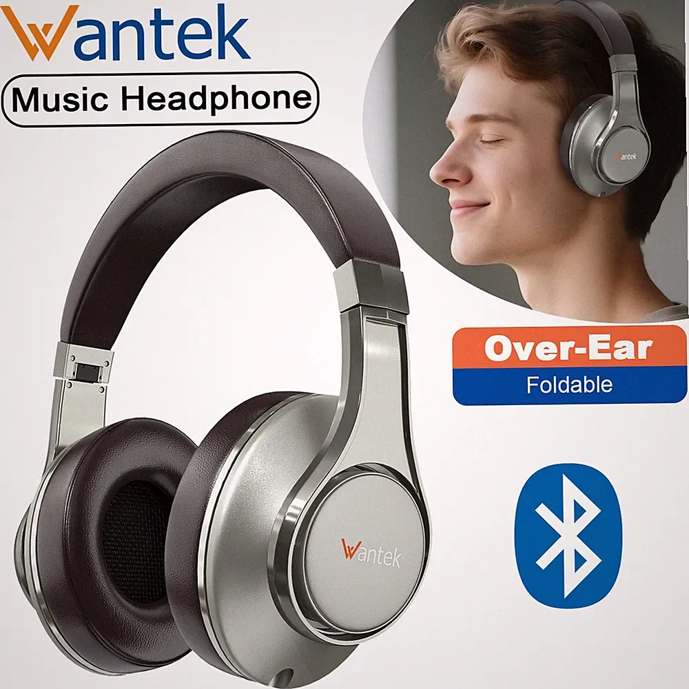 Kabelloses Over-ear Headset mit 3.5mm Klinke Faltbar Hi-Fi Bluetooth Kopfhörer