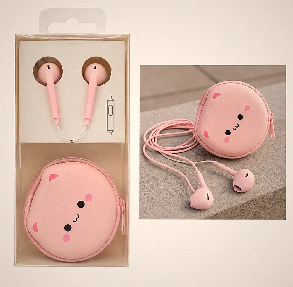 Kätzchen In-Ear Kopfhörer USB-C Kabel 1,2 m mit Aufbewahrungstasche