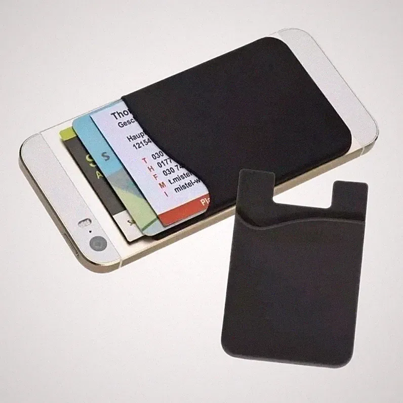 Kartenhalter EC Kartenetui Wallet aufklebbare Tasche für iPhone Handy Kopfhörer