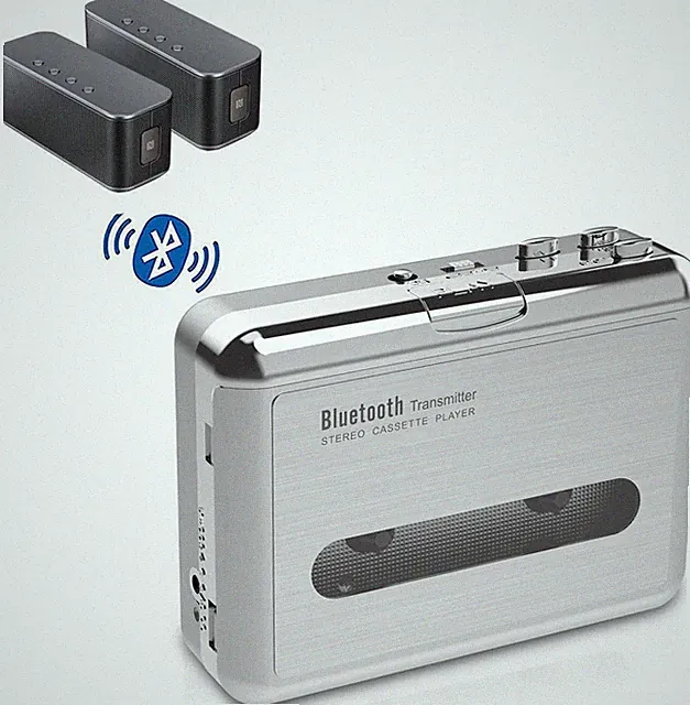 Kassettenrecorder, Portable Bluetooth Tape Kassettenspieler-Kassette Kopfhörern