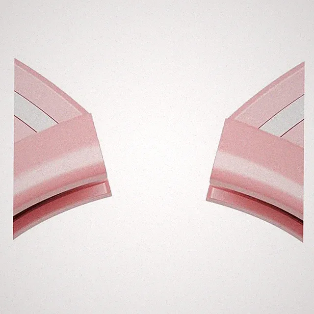Katzenohren Zubehör 2x Rosa Silikon 2,3-4,8cm Leicht Gaming Headsets Kinder Set