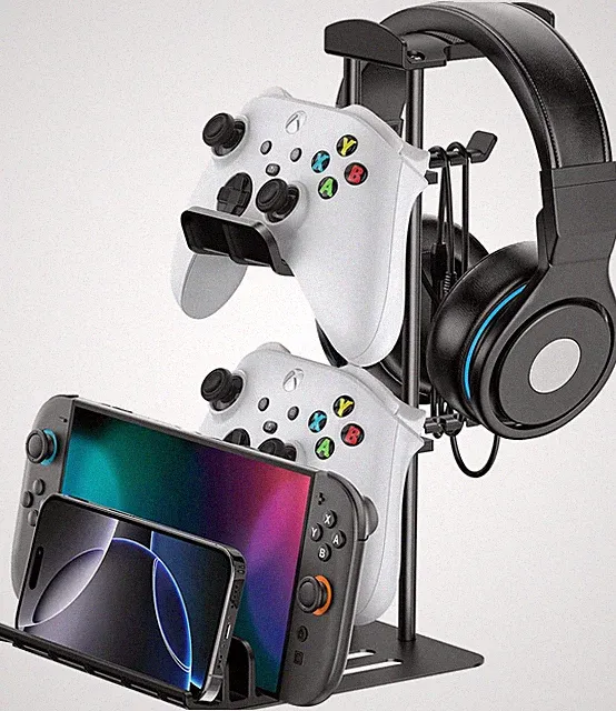 KDD Gaming Kopfhörer Ständer, Headset Halterung Tisch & Controller Halter, Heads