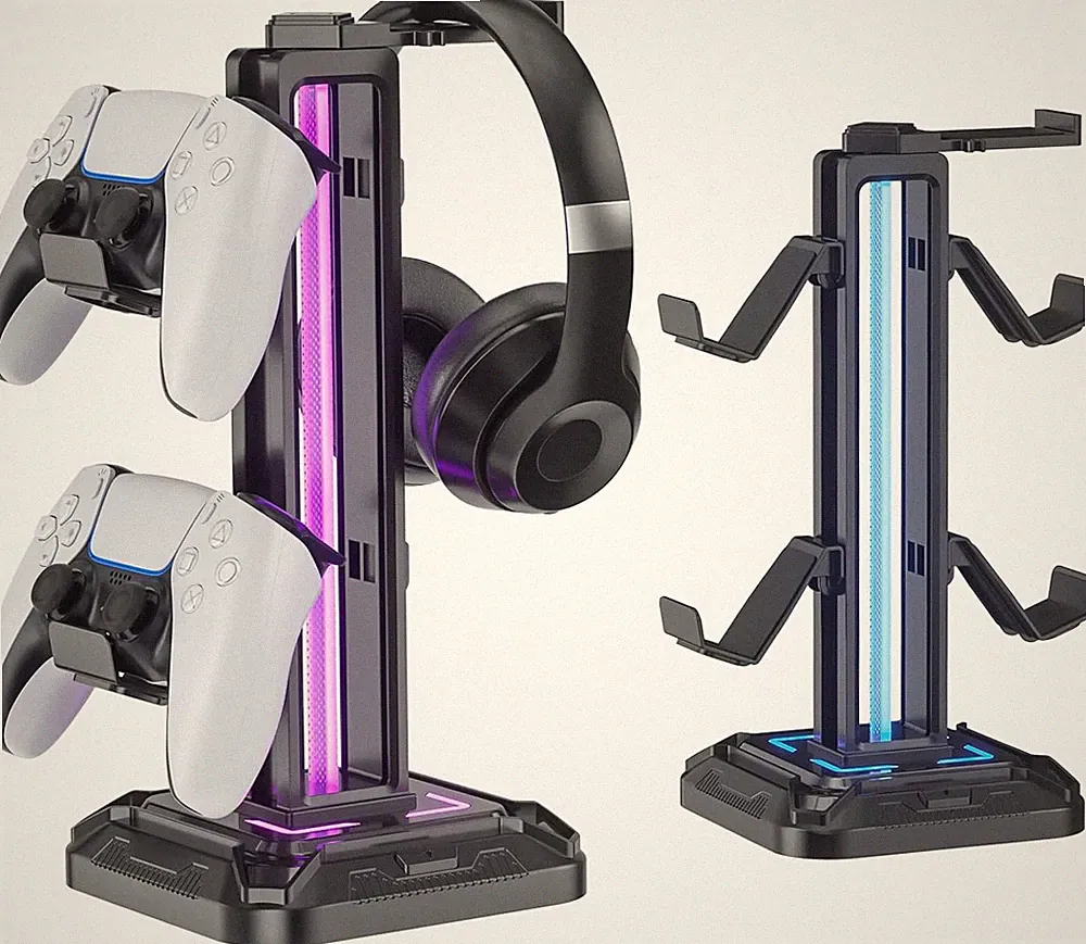 KDD Gaming Kopfhörer Ständer Led Mit 9 Lichtmodi - Drehbarer Headset Halterung T