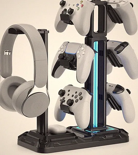 KDD Multi Gaming Headset Halterung mit 9 Lichtmodi - Drehbarer Controller