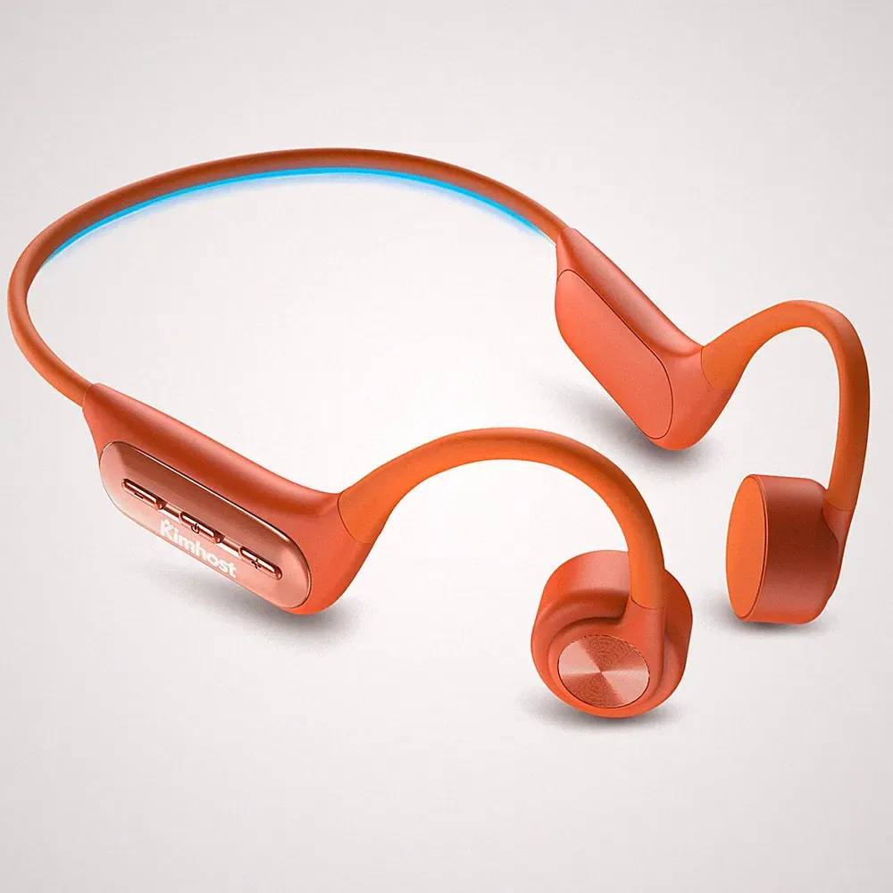 Kimhost Knochenschall Kopfhörer Bluetooth 32GB MP3 Wasserdicht Schwimmkopfhörer
