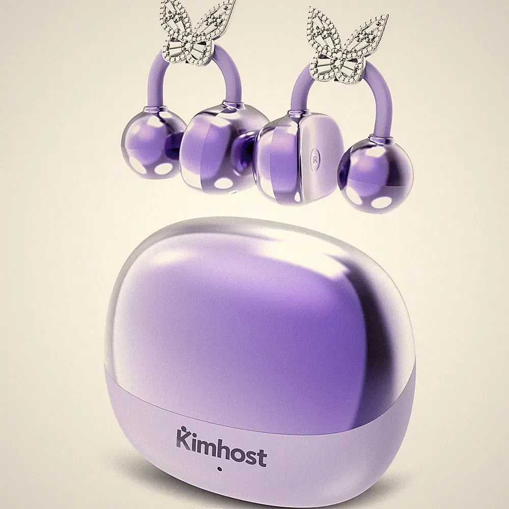 Kimhost Open-Ear Clip-On Ohrhörer Kabelloses 3D Sound Bluetooth TWS Kopfhörer