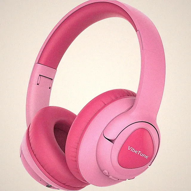 Kinder Bluetooth Kopfhörer Pink 60 Stunden Spielzeit Lautstärkebegrenzung 85
