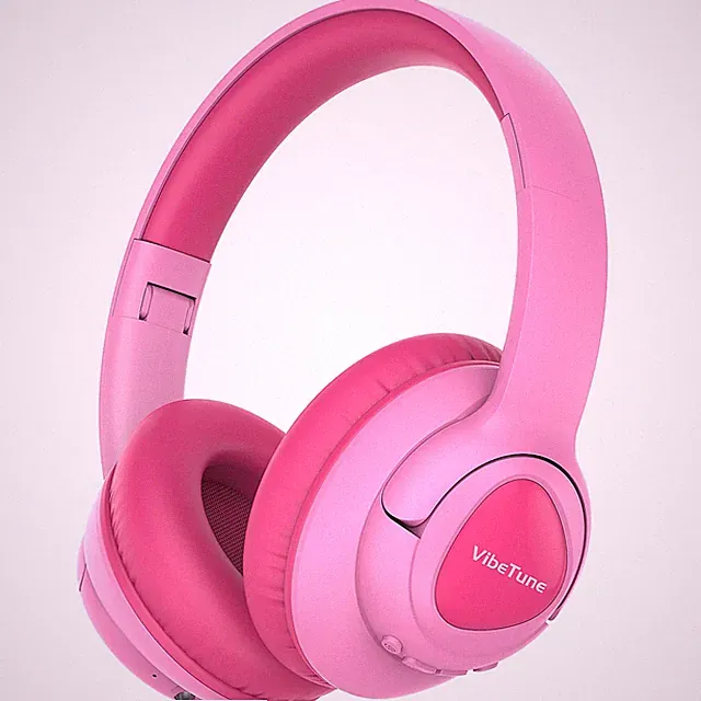 Kinder Bluetooth Kopfhörer Pink 60 Stunden Spielzeit Lautstärkebegrenzung 85 dB