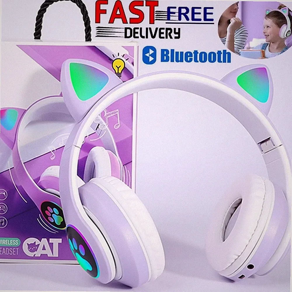 Kinder Katzenohr Bluetooth Kopfhörer Over Ear Kabellos Stereo Wireless Headset