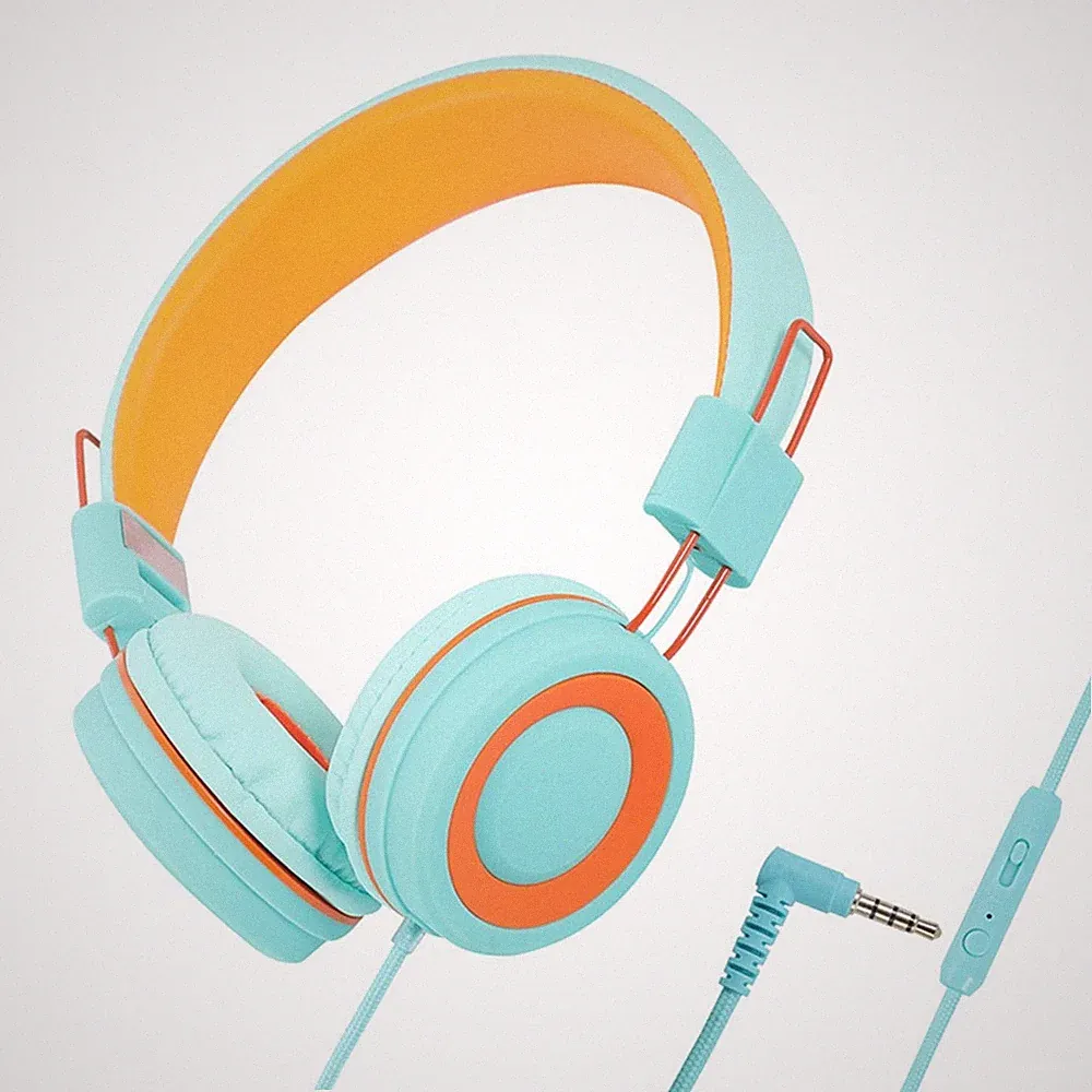 Kinder-Kopfhörer-Headset, Kabelgebunden, Bunt, für Laptop, Tablet, Telefon 4959