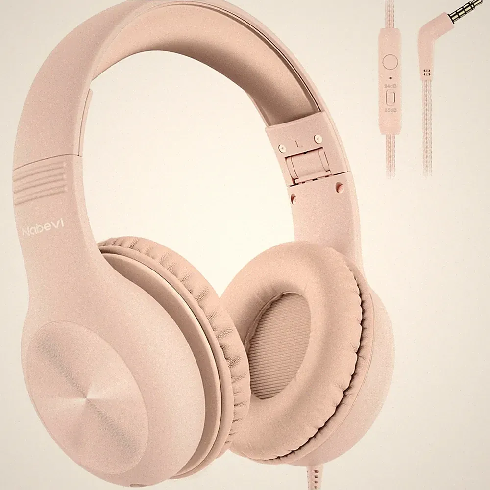 Kinder Kopfhörer, Kabel, 85/94dB, HD-Stereoton, Mikrofon, Sharing, Over-Ear,...