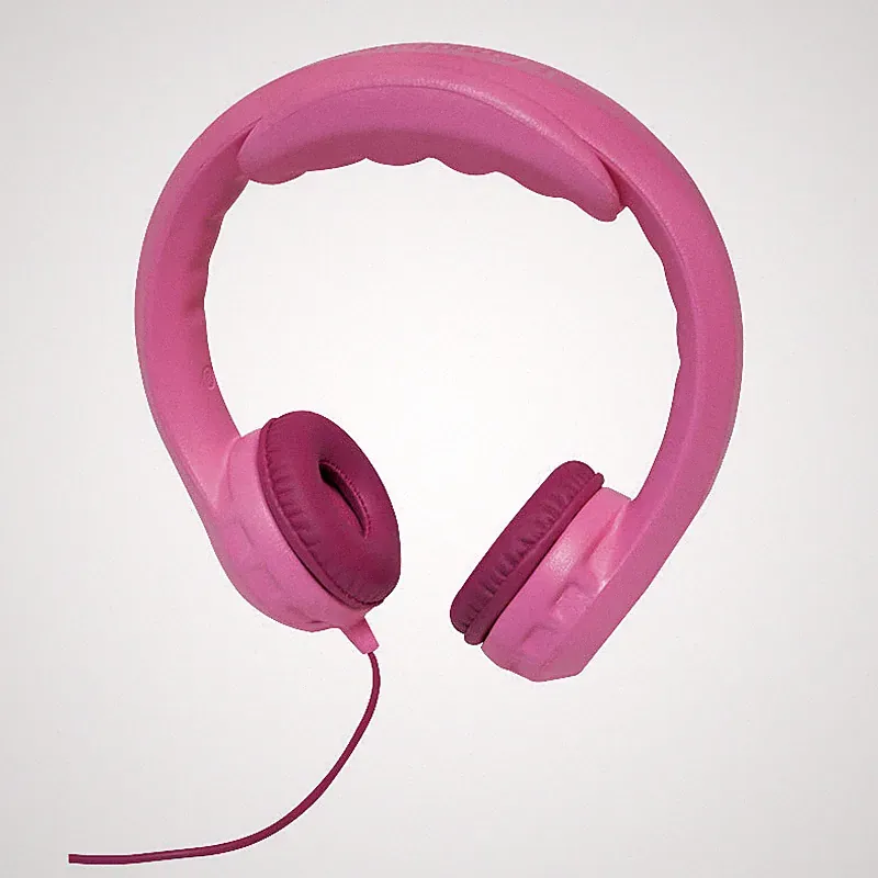 Kinder-Kopfhörer Kids Kindersicher Ohrhörer gepolstert biegsam rosa Kabel 3,5mm