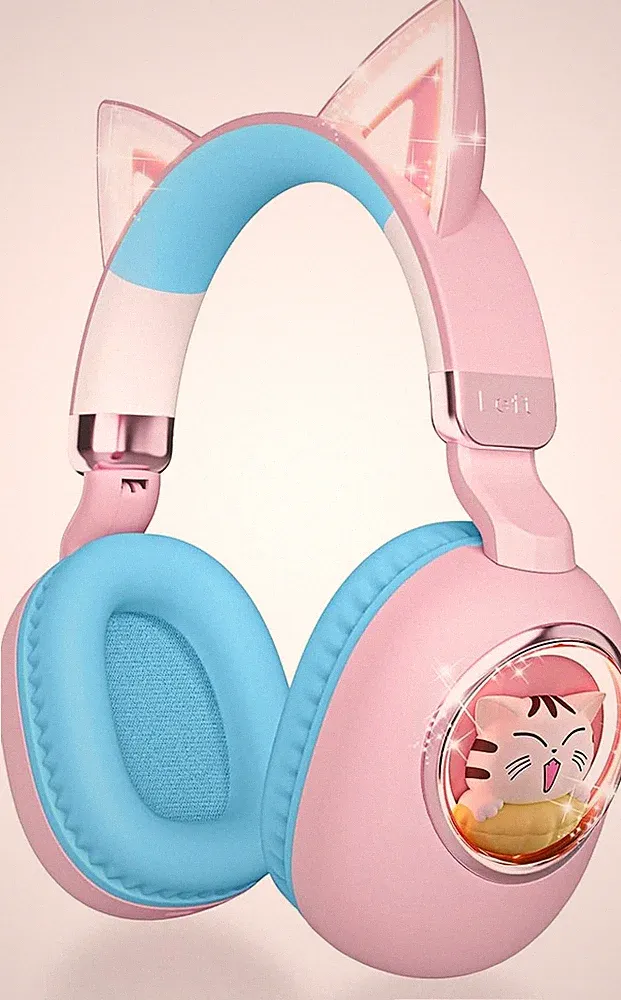 Kinder Kopfhörer mit Katzenohren, Over-Ear Noise Cancelling Kopfhörer | B