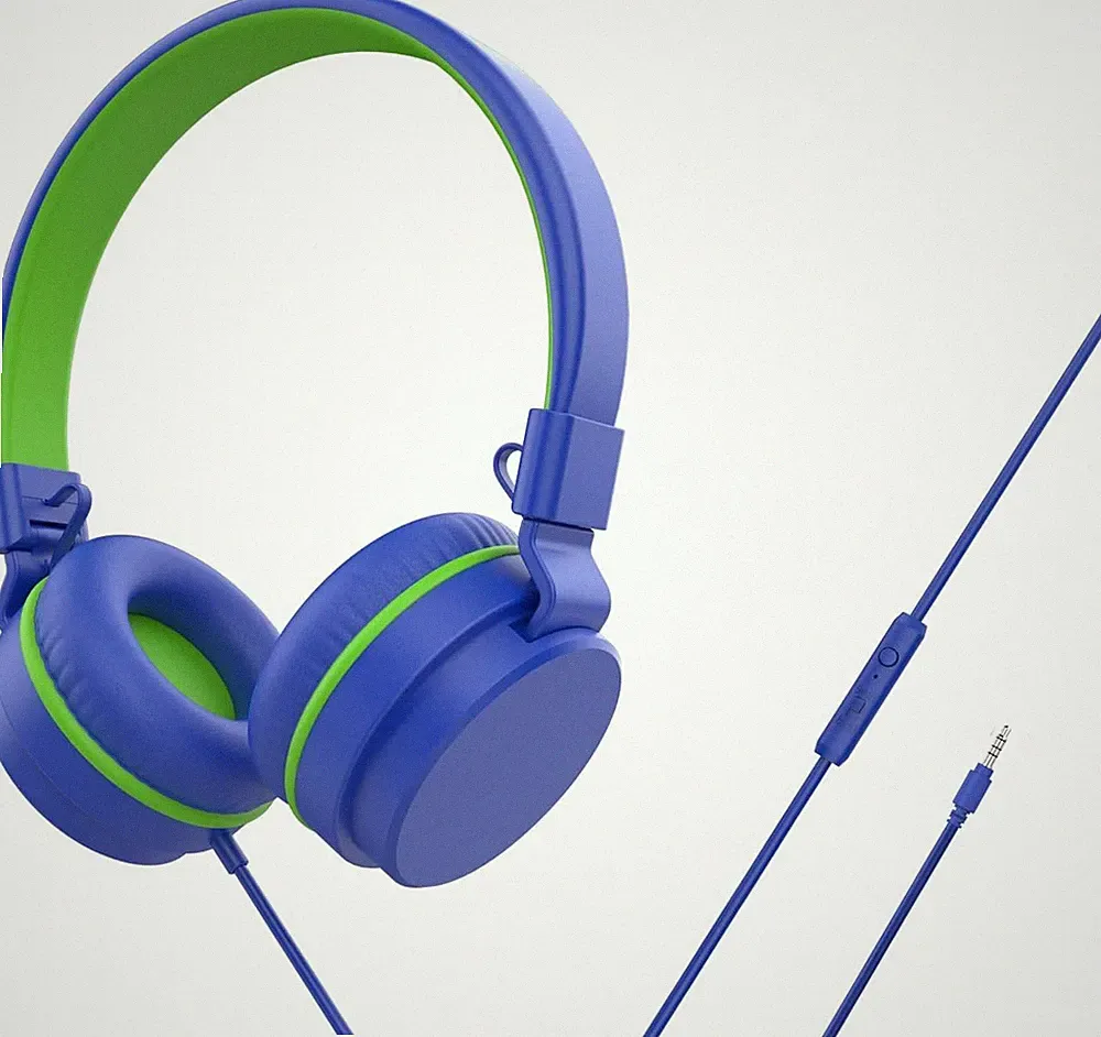 Kinder-Kopfhörer On-Ear Lautstärke 85/94 dB HD-Mikrofon Stereo Faltbar Reisen