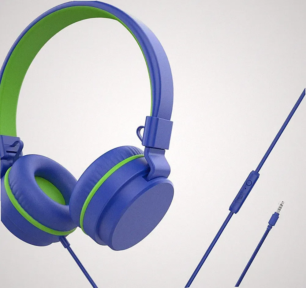 Kinder-Kopfhörer On-Ear Lautstärke-Begrenzt 85dB HD-Mikrofon Stereo Faltbar