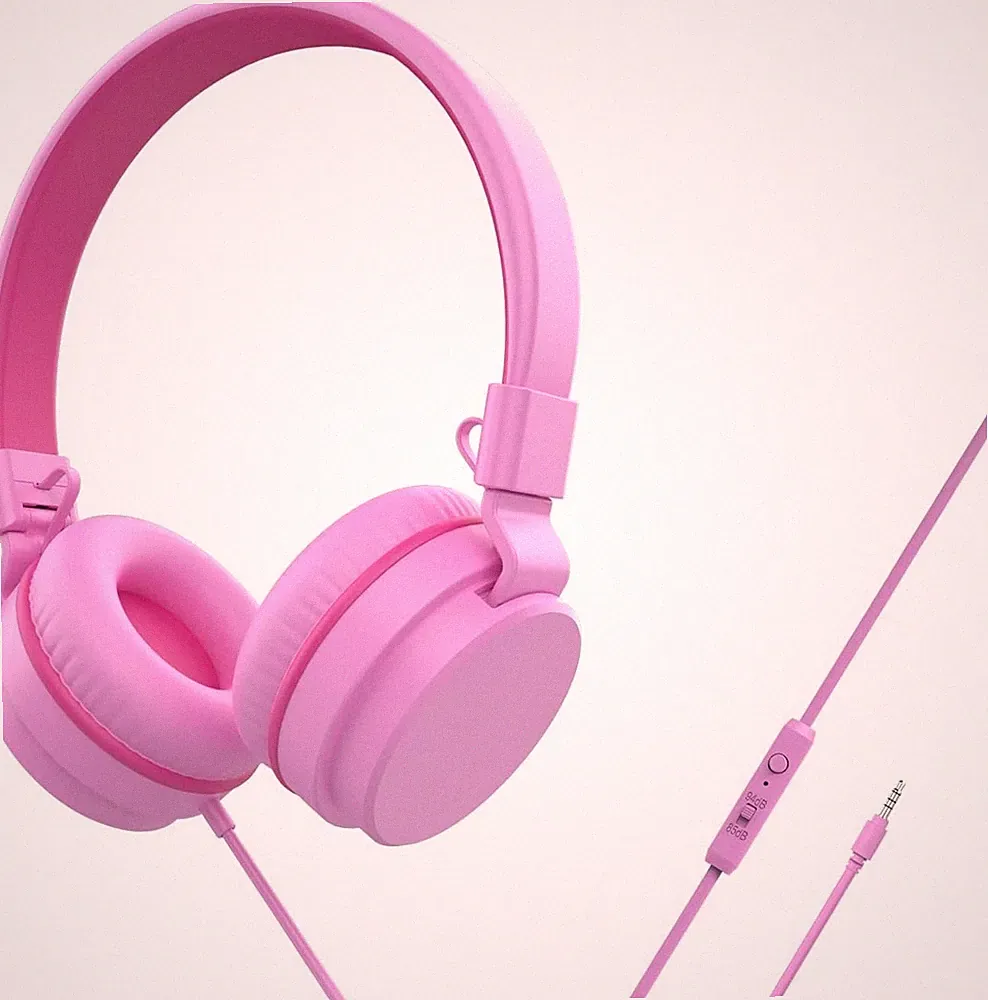 Kinder-Kopfhörer On-Ear Stereo-Sound Lautstärke 85/94 dB Faltbar für Reisen