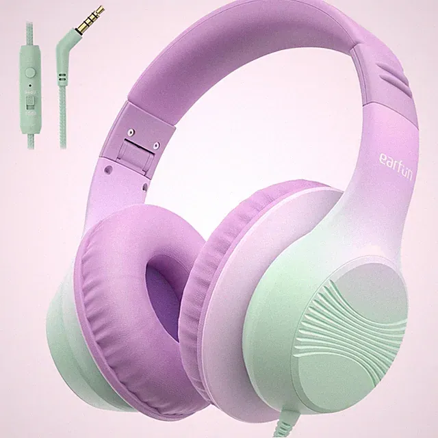 Kinder Kopfhörer Over-Ear Kabel 85/94dB Lautstärkebegrenzer Faltbar