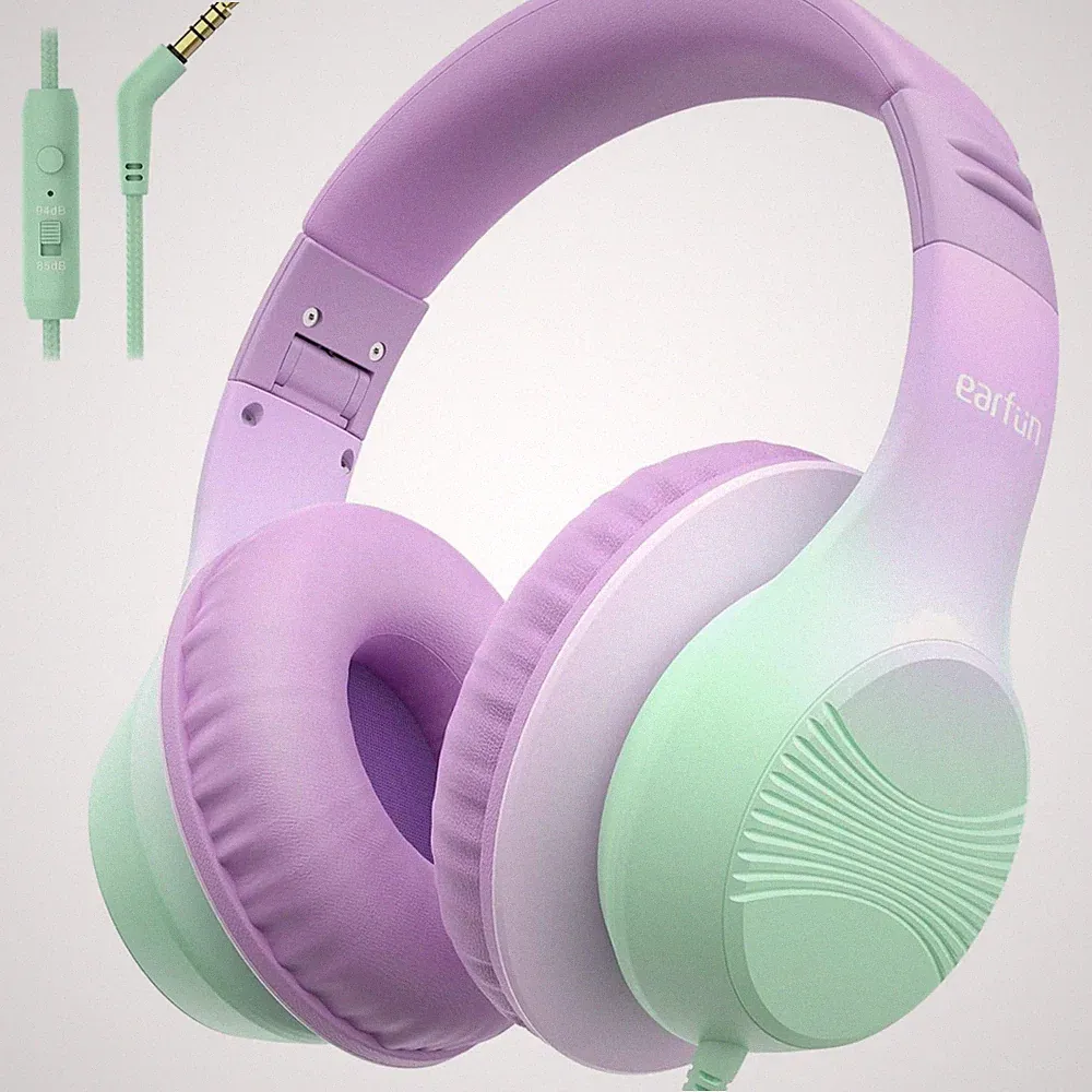 Kinder Kopfhörer Over-Ear Kabel mit Lautstärkebegrenzer Hi-Fi Klang