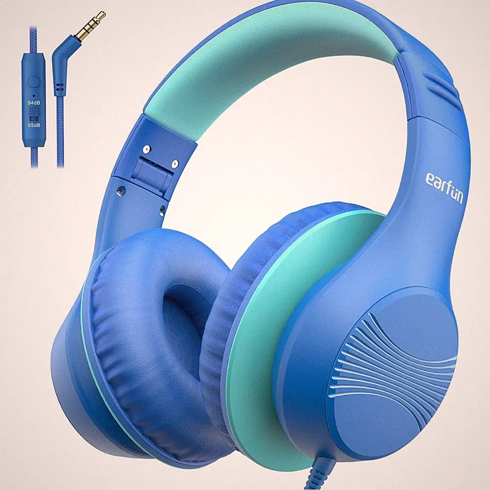 Kinder Kopfhörer: Over-Ear mit Lautstärkenbegrenzer, Hi-Fi Klang, HD-Mikrofon