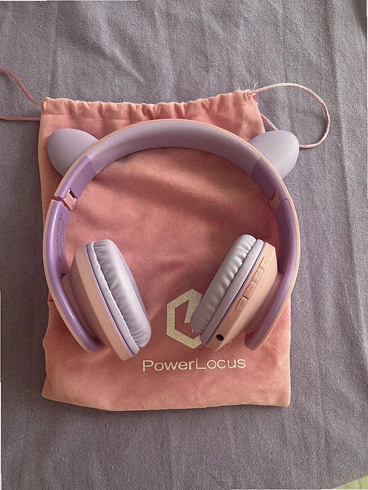 Kinder-Over-Ear-Bluetooth-Kopfhörer Katzenohren-Design Drahtlos Faltbar für Kids
