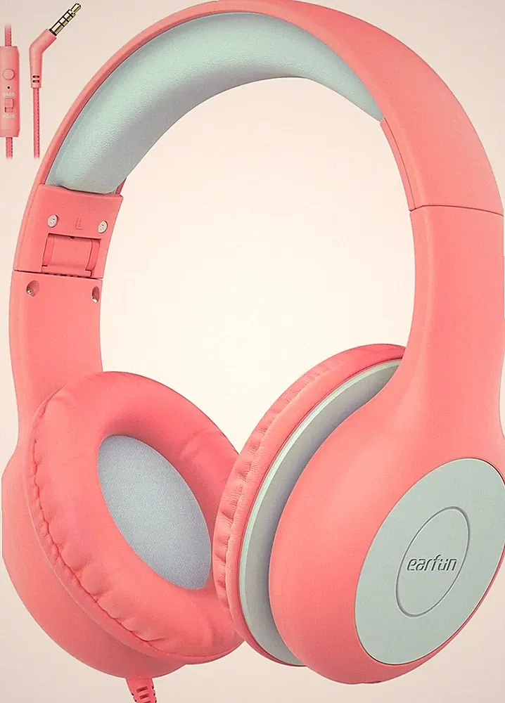 Kinder Over-Ear Kopfhörer mit Mikrofon, 85/94 dB Lautstärkeregulierung, Lernen