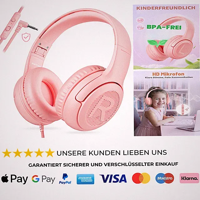 Kinderkopfhörer awatrue Faltbar Lautstärkeregelung 85 9