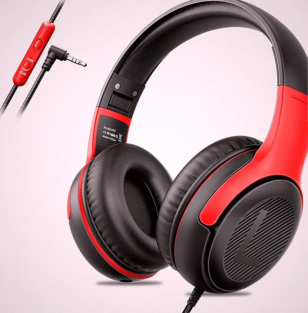 Kinderkopfhörer mit Kabel, Over Ear, Faltbar, 85 94dB