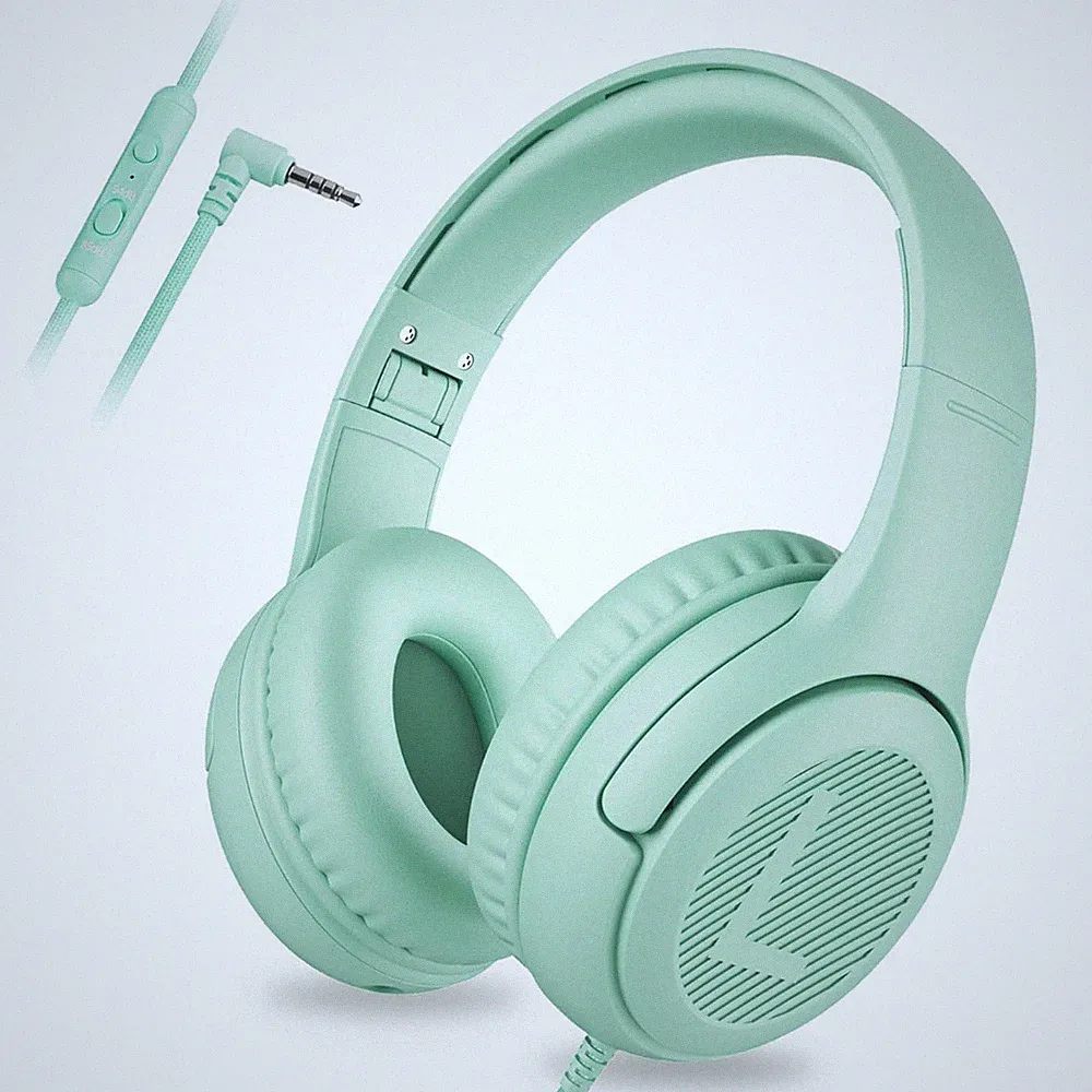 Kinderkopfhörer mit Mikrofon Kabel Over Ear 85 94 dB Lautstärkebegrenzung Kinder