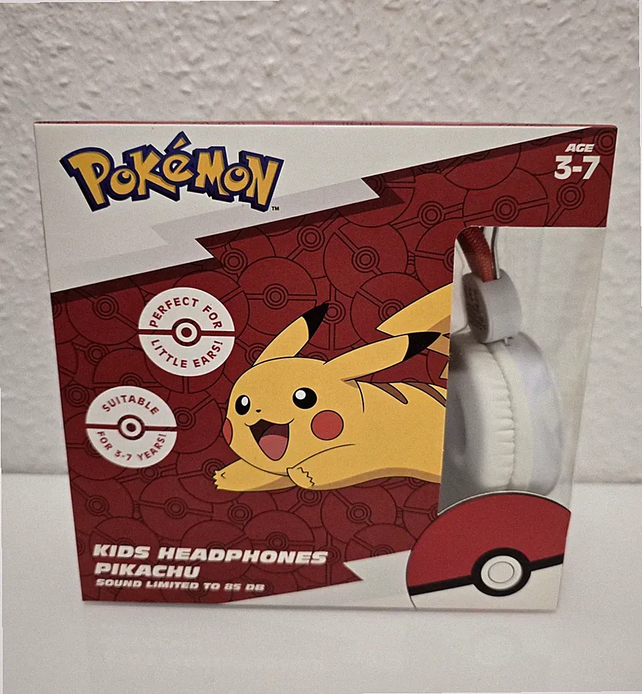 Kinderkopfhörer Pokemon Pikachu Kinder Kopfhörer Stereo 3,5mm verstellbar NEU!