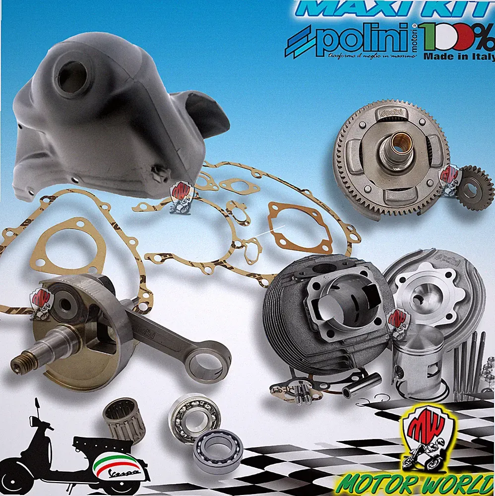 KIT UMBAU ZYLINDER 130 POLINI MOTORWELLE GLOCKE KOPFHÖRER APE 50 VESPA 50
