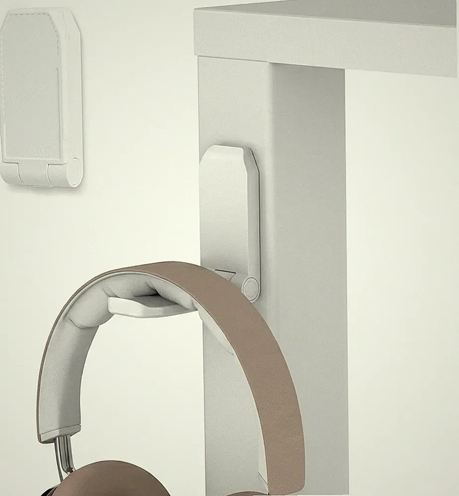 KIWIFOTOS Kopfhörer Halter, Selbstklebende faltbare Headset Halter