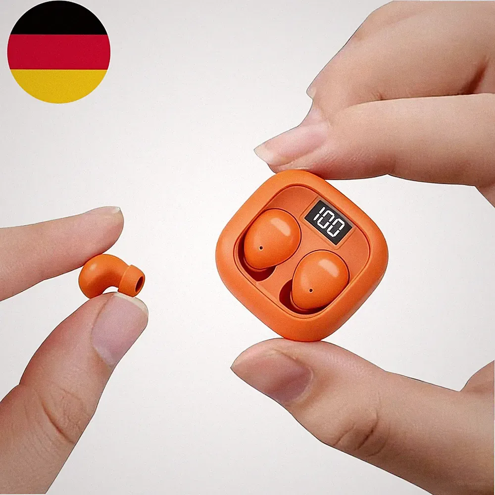 Kleine Unsichtbare Mini-Ohrhörer, Kabellos, Schlaf-In-Ear-Kopfhörer