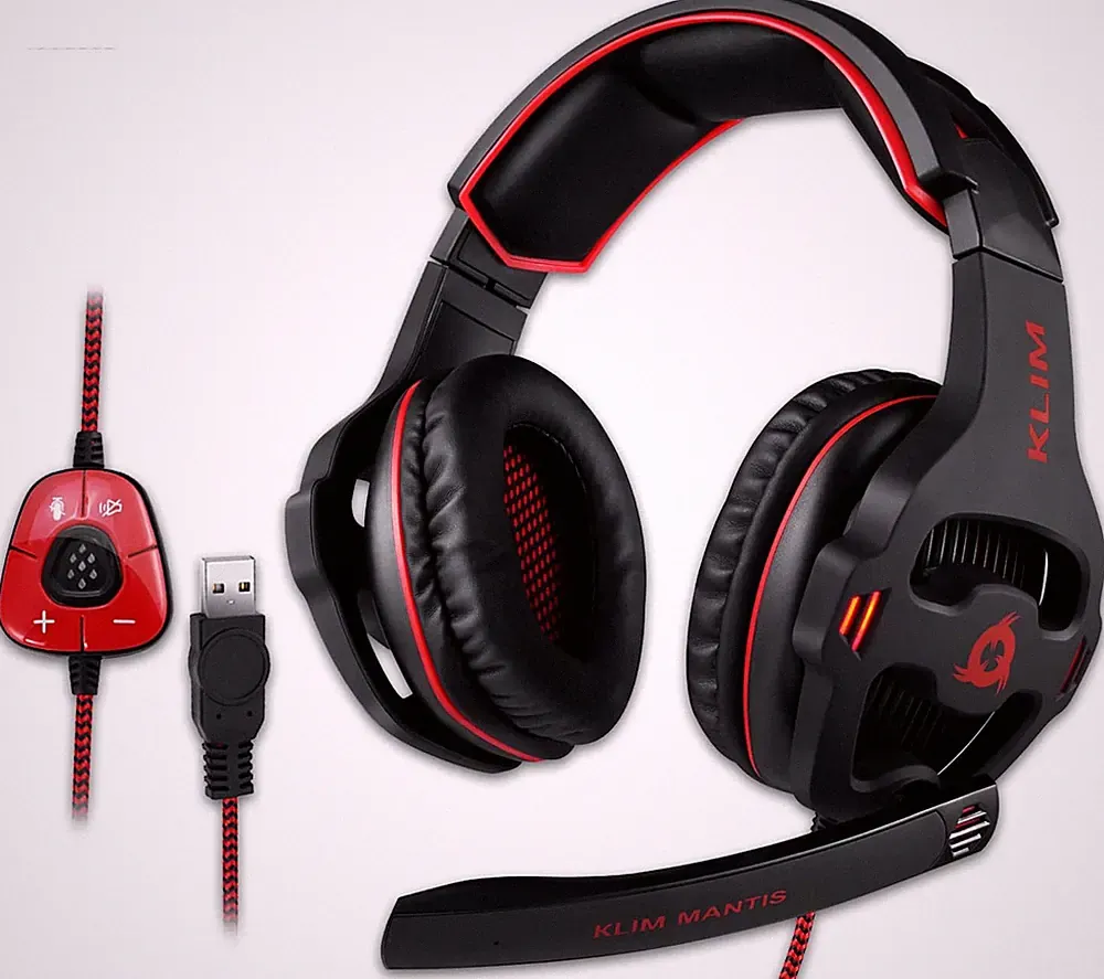 KLIM Mantis Gaming Headset - NEU - USB - Headset Mit Mikrofon Für PC, PS4, PS5