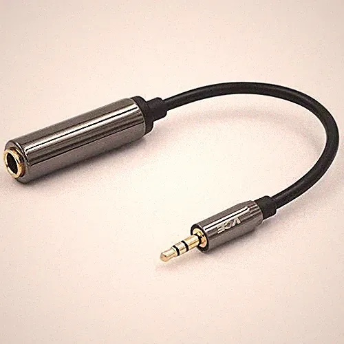 Klinke Adapter 3,5mm auf 6,35mm Audio Kabel vergoldet für Kopfhörer 20cm Länge