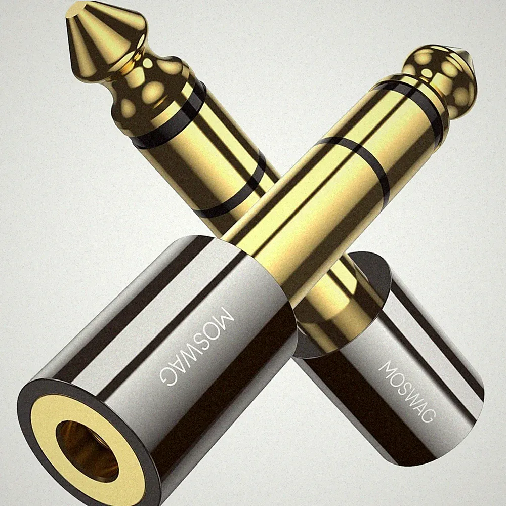 Klinke Adapter, 3.5mm auf 6.35mm, Stereo, 2 Stück, Kopfhörer, Lautsprecher