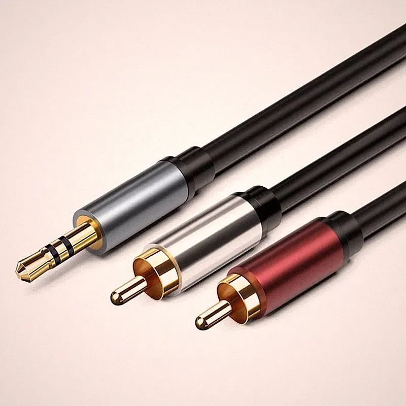 Klinke Cinch AUX Kabel 3,5 mm Stecker Audio RCA Stereo Kopfhörer Klinkenkabel 1M