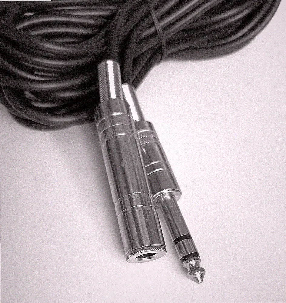 Klinke Klinken Verlängerung KURZ Kopfhörer 6,3mm Kabel lang Vollmetall Stecker m