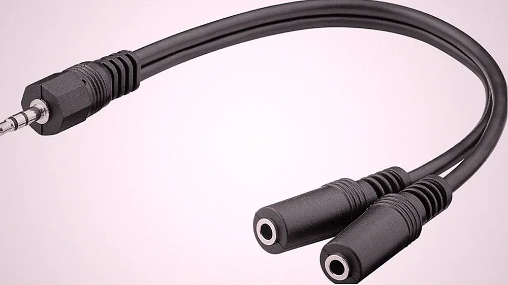 Klinke Y Kabel Splitter 3,5mm St. auf 2x 3,5mm Buchse Stereo Kopfhörer Verteiler