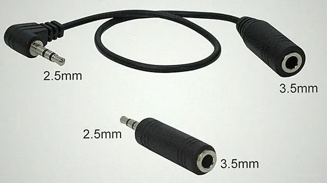 Klinken-Adapter Set | 2,5mm Stecker auf 3,5mm Buchs Klinke-Adapter | #AD555
