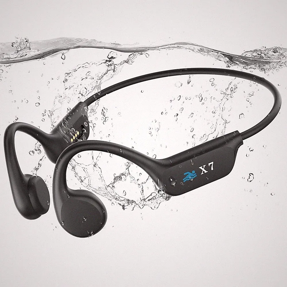 Knochenleitung Kopfhörer Bluetooth IP68 32GB MP3 Schwimmen Guudsoud X7