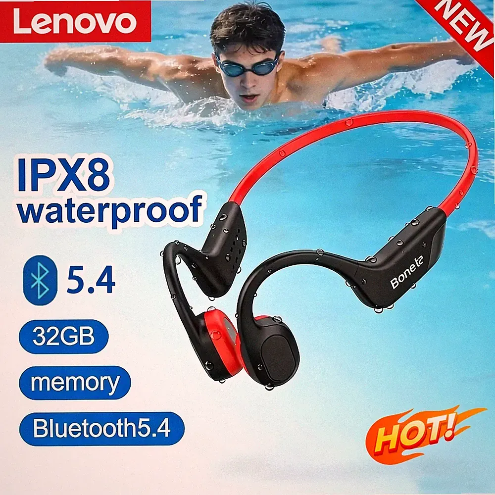 Knochenleitungs-Kopfhörer Bluetooth 5.4 mit Mikrofon, wasserdicht & kabellos