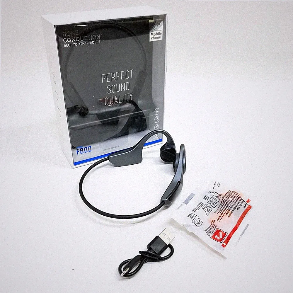 Knochenleitungs-Kopfhörer Bluetooth, kabellos Sport Headset, Titan leicht