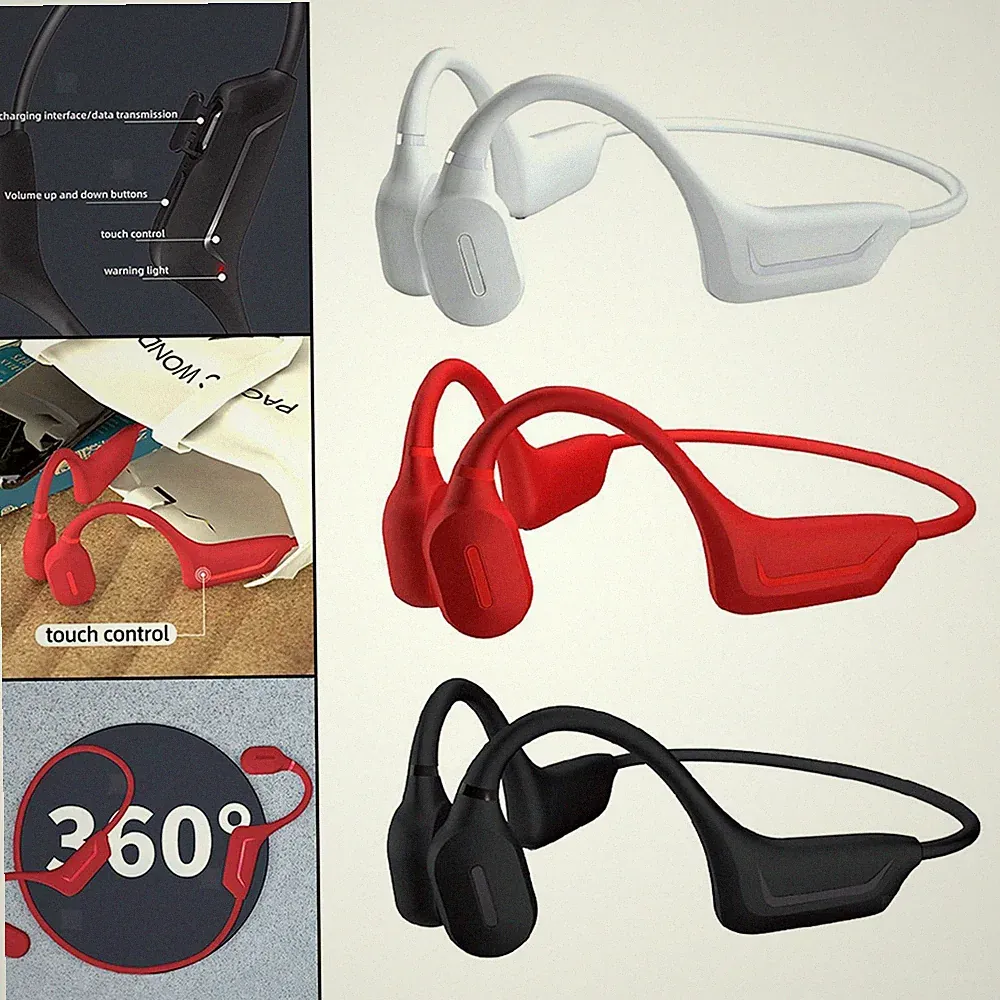 Knochenleitungskopfhörer Schweißfestes Open-Ear-Headset zum Laufen Radfahren