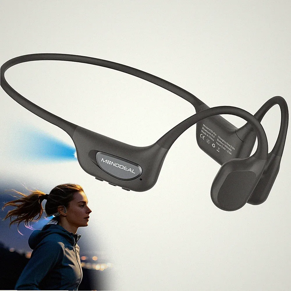Knochenschall Bluetooth 5.3 Sportkopfhörer für Läufer und RadsportProfis